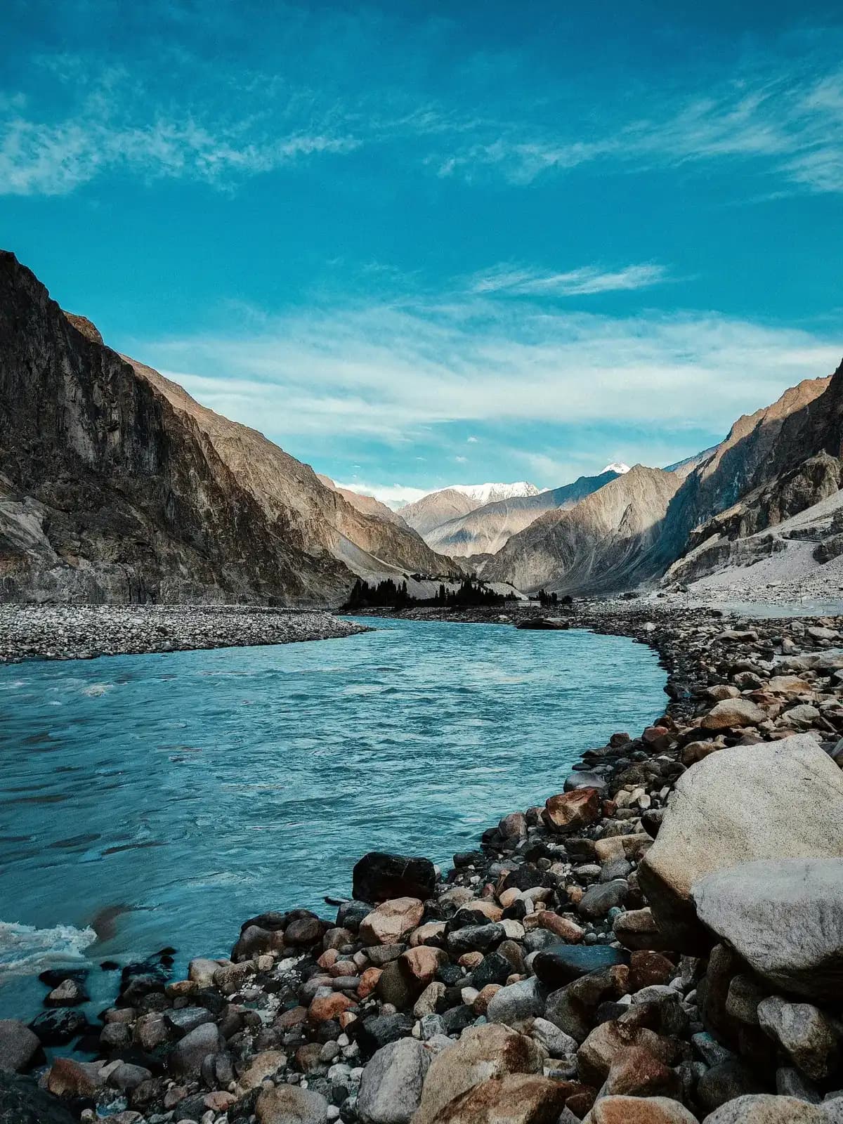 A river valley in the Ladakh mountains