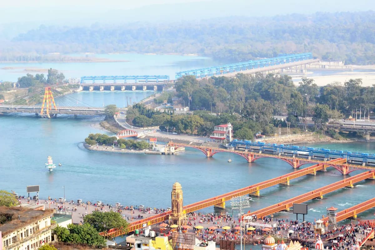 Har Ki Pauri ghat and the Ganges at Haridwar