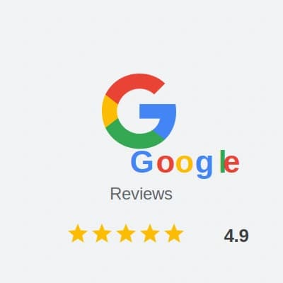 4.9 Star Rating on Google Reviews