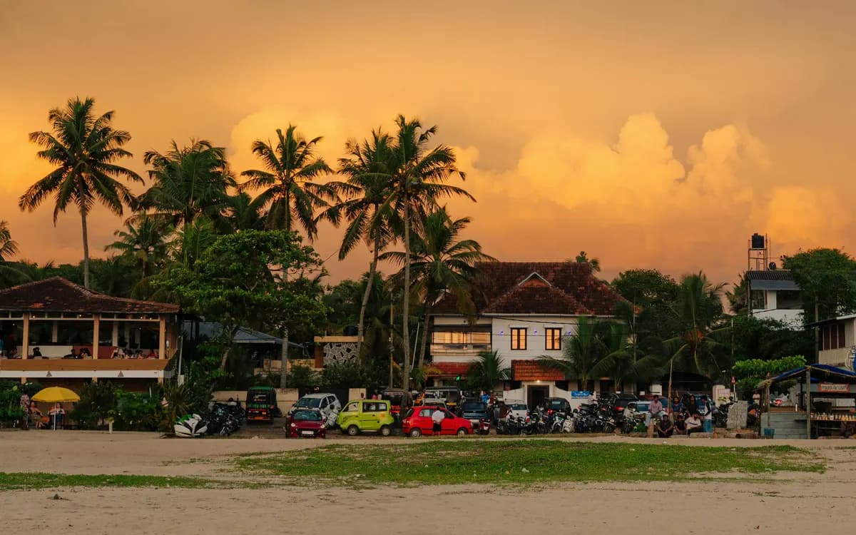 Alleppey Beach at sunset, Kerala