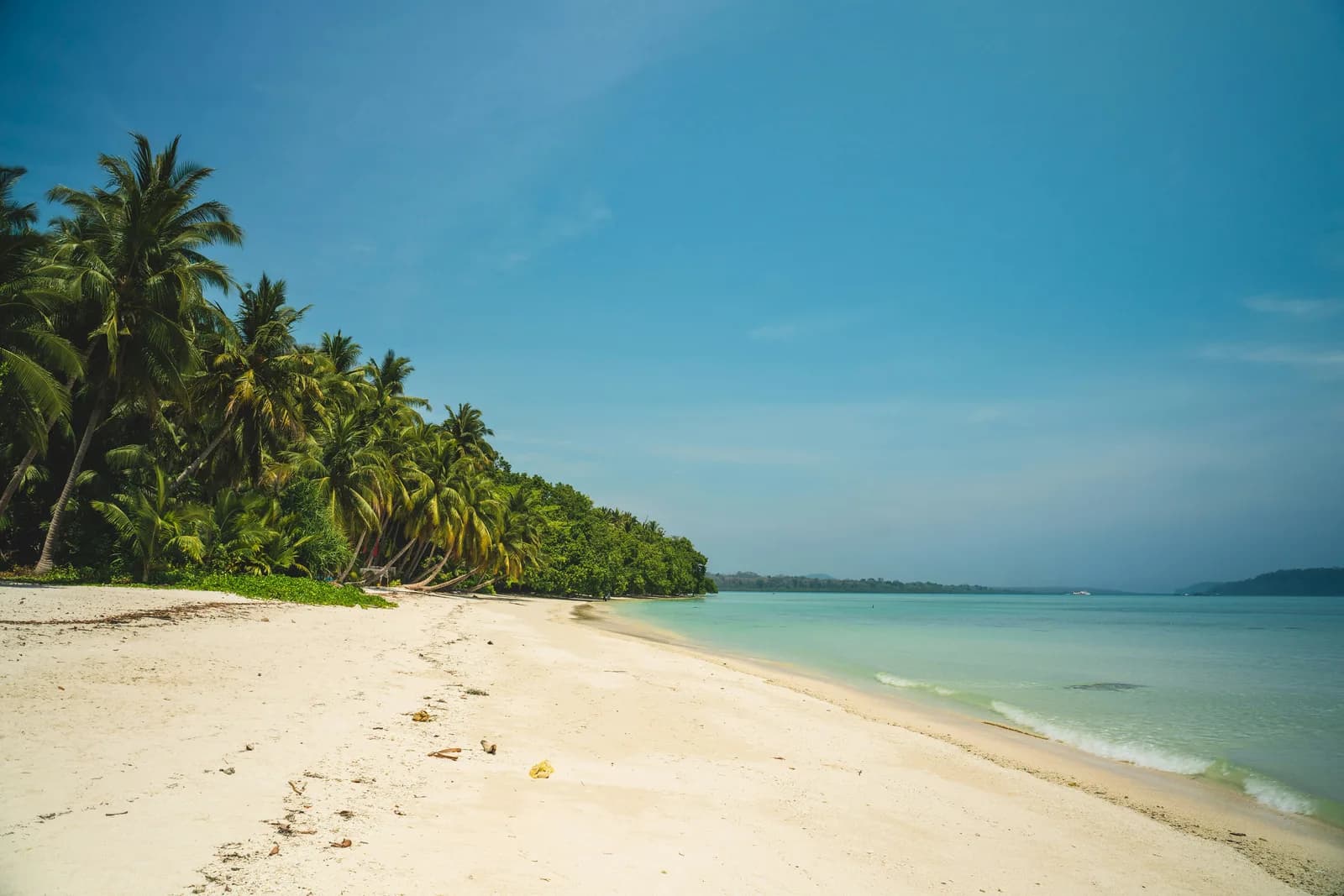 White sand beach and turquoise water, Andaman Islands