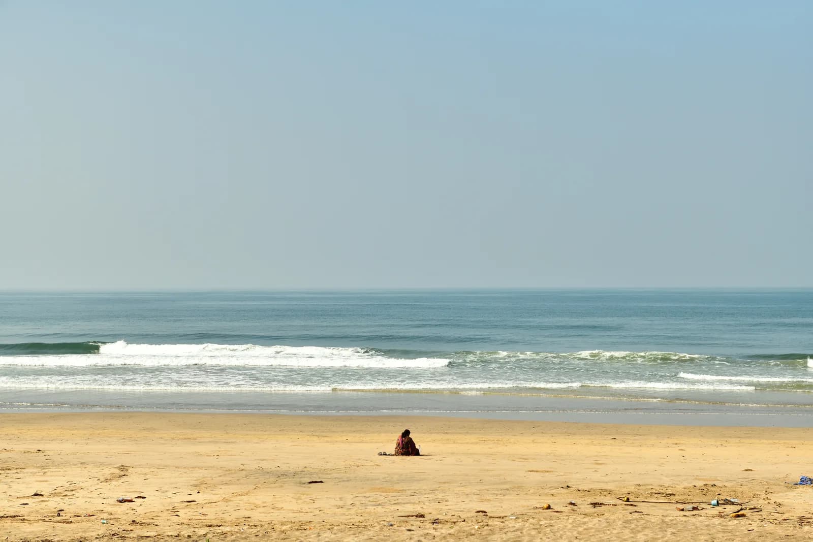 Mahabalipuram beach on the Bay of Bengal