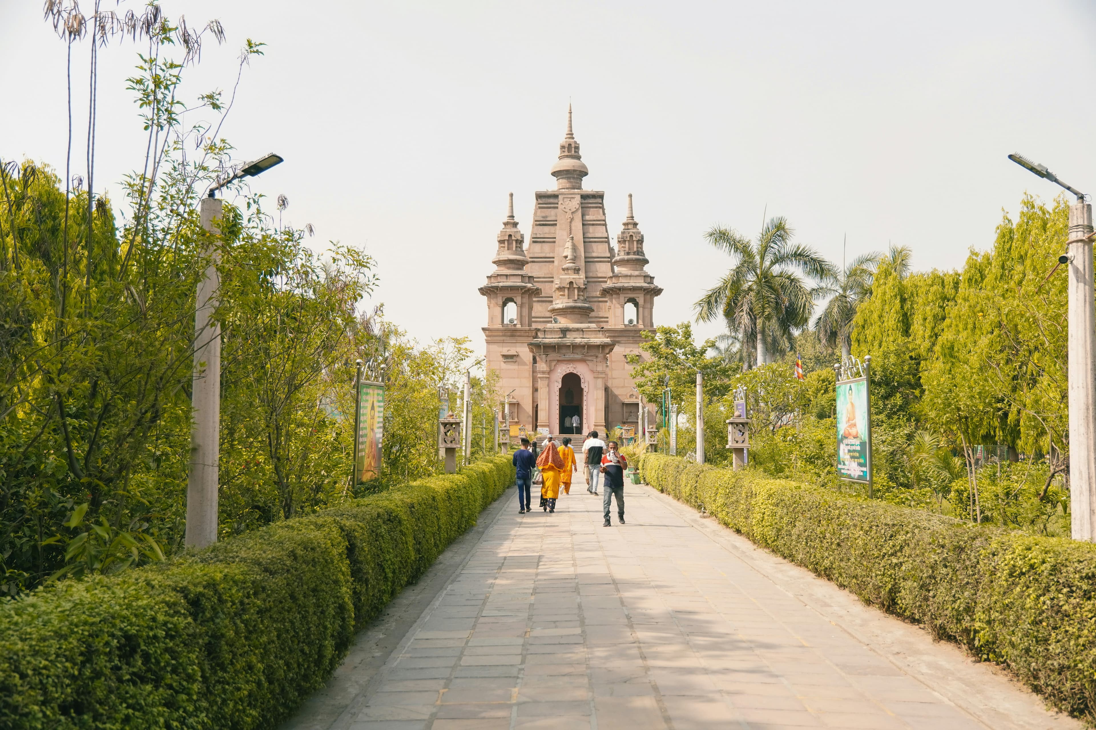 A Buddhist temple approach at Sarnath, near Varanasi